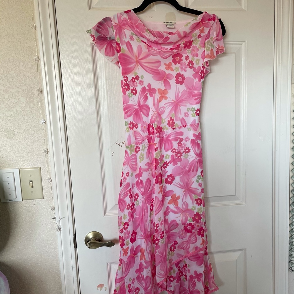 adorable pink butterfly dress